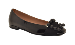 BALLERINA IN VERNICE LUCIDA CON ACCESSORIO 91J1 NERO